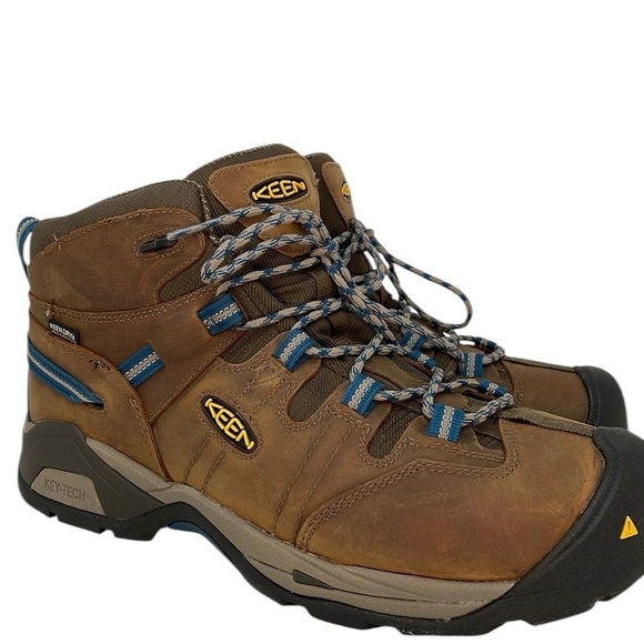 KEEN Men\'s Brown Leather Utility Hiking Boots Composite Toe Size 13EE Extra Wide main image 10
